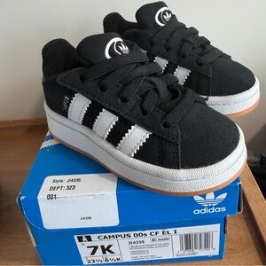 Adidas Kids Campus Black and White Sneakers